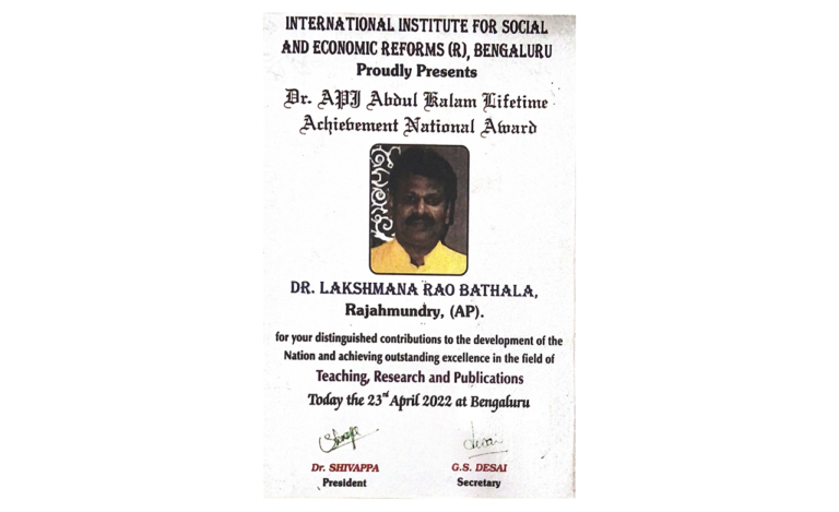 Dr. B. Lakshman Rao FA4